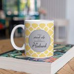 TheYaYaCafe Valentine Day for Husband Ceramic Coffee Mug, Proud Husband of Wonderful Wife for Husband with Coaster Combo Hamper