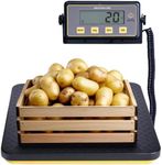 Shaledig 400lbs Commercial Scale Digital Receiving Scale with Anti-Slip Aluminum Platform, High Accuracy Food Scale with Hold/Tare/Auto-Off, Kitchen Scale with LCD Display for Restaurant/Cater