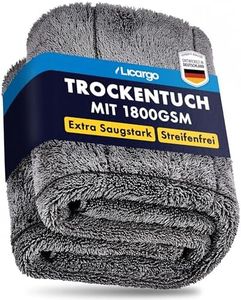 LICARGO Auto Trockentuch XXL 80x50 cm – 1800 GSM Saugstarke Mikrofasertücher Auto Handtuch – Trocknungstuch für Autopflege, Motorrad, Wohnmobil, Boot – Fusselfrei, streifenfrei, lackschonend