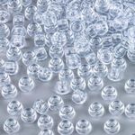 1000+ Pcs Pony Beads Bulk - Plastic Bracelet Beads Sukh 6x9mm Crystal White Clear Pony Beads for Bracelets Making Hair Beads for Braids DIY Crafts Key Chai Jewelry Making Home Decor Beads