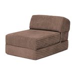 Changing Sofas | 'Bjorn' Jumbo Cord Fold Out Single Z Bed Mattress (Mocha)