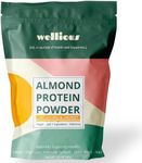 wellious Unflavored Protein Powder Vegan - Organic Plant Based Protein Powder Dairy Free for Gut Health, No Sodium, High Fiber, Keto Friendly, Non Dairy, Lactose Free Protein Powder Unsweetened