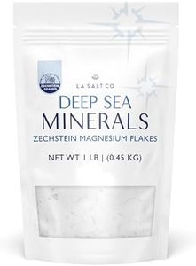LA SALT CO Deep Sea Minerals Magnesium Bath Flakes, Zechstein Inside, Natural Bathing Alternative to Epsom Salt | Fast Absorbing Body & Foot Bath Soak for Relaxation & Muscle Relief | 1 LB