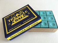 12 pcs World famous Triangle green Snooker Pool Chalk in genuine Triangle Box, not loose