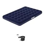 Bestway | Air Mattress, Queen Size with Manual Hand Pumps and Pillows | Inflatable Mattress for Indoor and Outdoor Use | Two-man