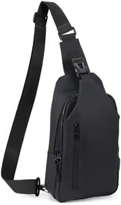 SKAIV Sling Crossbody Bag For Men Women, Mini Waterproof Backpack Shoulder Daypack Mini Anti-Theft Cross Body Chest Bags With Usb Charger Port For Casual Travel Hiking Outdoor Sports (Style-4 Black)