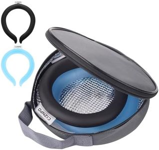 CJZNPD Neck Cooler Ice Cooling Ring with Insulated Bag. Wearable Head Shoulder Cooling Tube for Hot Weather, Ice Collar for Outdoor Workers, Sports. Reusable Cool Wraps, Mixed Colors (Blue+Black) 2Pcs