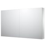 Sunrosa Aluminum Bathroom Medicine Cabinet with Mirror Door, 48"×27.5" Bathroom Mirror Cabinet, Wall-mountable and Recessed-in Mirror Cabinet, 2 Doors Medicine Cabinet Organizer