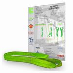 Lifting Strap for Hoist, 2" x 6' Heavy Duty Flat Eye Lifting Sling 6,400lbs Capacity, Nylon Rigging Strap Web Sling Winch Strap
