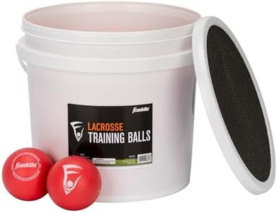 Franklin Sports Soft Training Lacrosse Ball Bucket - (20) Kids Soft Rubber Lacrosse Balls for Indoor + Outdoor Play - Official Size Soft Rubber Lax Balls for Kids + Beginners - Youth Practice Balls