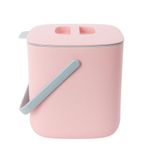 BLUE GINKGO Kitchen Compost Bin - 0.69 GAL / 2.6L Easy Clean Food Waste Bin for Kitchen | Countertop Compost Bin Kitchen Food Scrap Pail Bucket (Made in Korea) - Pink