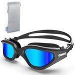 OMID Swim Goggles, P2 Polarized 【Patent & Upgrade】 Anti-Fog Anti-UV No Leakage Swimming Goggles for Adult Men Women Youth