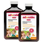 Wampole Adorable Kids Multivitamins Liquid – Fast Liquid Absorption – 350 ml (Pack of 2)