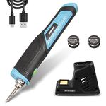 DOMINOX Cordless Soldering Iron 1800mAh with LED Light Ergonomics Handle Rechargeable Battery Soldering Iron, Fast Heating, with Professional Soldering Kit