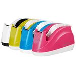 Deli W808 Tape Dispenser 1 inch for Packing EVA Padded Base Tape Holder Dispenser, Multicolor, Pack of 4