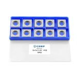 CDBP 6"Radius 15mm Square Straight Carbide Inserts for Woodturning, 15×15×2.5mm-R150 Replacement Cutter Knives for Woodworking Fit for Shelix Cutterhead,Turning Tools,10pcs