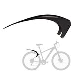 Mudhugger Small Rear Bike Mudguard for 26" and 27.5" Full Suspension Mountain Bike, L560mm x W100mm, MTB Mud Guard. Fixings Included. Suitable Cycling, Racing, Mountain & Hybrid Road Bikes