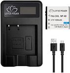 LOTUS POWER NP 40 Battery and Charger, Intelligent NP-40 Charger & Battery CNP40 Suitable for Digital Camera Casio Exilim EX-Z1000 EX-FC100 / Pentax XG-1 / Kodak AZ421 Camera (1 Charger&1 Battery)