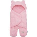 BlueSnail Newborn Receiving Blanket Baby Swaddle Receiving Blankets (Pink)