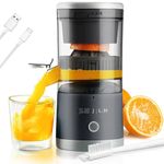 JLH Electric Citrus Juicer, Rechargeable Juicer Machines with USB and Cleaning Brush,portable electric Lemon Squeezer for Orange, Lemon,Lime, Grapefruit, Pomegranate, grapefruit(Grey) (Grey)