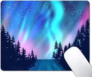 Magical Aurora Mouse Pad, Amazing Scenic Mouse Pad for Design, Anti-Slip Rubber Base Wireless Mouse Pads for Laptop