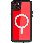 Ghostek Nautical Slim Waterproof Case for Apple iPhone 15 Plus - Built-in Screen & Camera Lens Protector, Compatible with MagSafe (6.7 Inch, Clear)