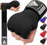 RDX Gel Boxing Hand Wraps Inner Gloves, Quick 75cm Long Wrist Straps, Elasticated, Padded Fist Hand Protection, Muay Thai MMA Martial Arts Punching Speed Bag Training Bandages, Under Mitts Handwraps