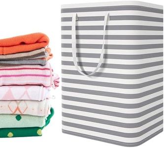 DONGDA Cesto para Ropa Sucia, 75L Bolsas Cestos para la Colada Plegable Bolsas de Lavandería Grande Cesto Ropa Sucia, Impermeable Canasta de Lavandería para Cuarto de Lavado Baño, Gris (A)