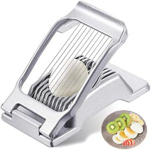 Bugucat Tagliauova,Taglia Uovo in filo di acciaio inox 304, Affettatrice per Uova, Affetta Uova, Taglia-uova per fettine sottili ovali, Utensili da cucina per uova sode,fragole, funghi, insalate