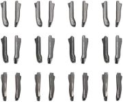 uxcell Double Open Zipper Repair Latch Kits, #3#5#8 Insert Pins for Jacket Coat Two-Way Separating Zippers (Metallic Black, 12 Pairs)