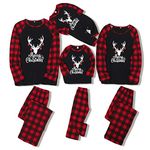 ZOEREA Holiday Christmas Family Pajamas Matching Set Moose Xmas Pjs for Couples and Kids Baby Sleepwear