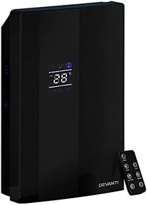 Devanti Dehumidifier, 2L Portable Air Purifier Moisture Absorber Purifiers Ausclimate Dehumidifiers Humidity Absorbers Dryer 2 In 1 for The Home Bedroom Bathroom Kitchen, LCD Display Screen Black