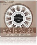 DIY Eyelash Extension, 3D Effect Individual Melt Flare Lash Cluster Natural Lashes Set, Home Eyelash Extension, Lashes Pack (16MM-Amber)