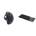 Logitech ERGO M575 Wireless Trackball Mouse + Logitech K360 Compact Wireless Keyboard (2.4GHz) Bundle