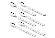 Kodenipr Club Stainless Steel Soda Spoon, 20.5 cm Length, Extra Long Spoon for Iced Tea, Coffee,Ice Cream Spoon for Tall Glasses,Long Handle Spoon, Milkshake Spoon, Bar Spoon, Set of 6, Silver