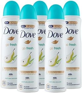 5x Dove Deodorante Go Fresh Pera e Aloe Vera 0% Alcol Anti-Traspirante - 5 Deodoranti Spray da 150ml
