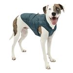 Kurgo Dog Jacket Reversible Winter Coat for Dogs Fleece Vest for Pets Reflective Wear with Harness Water Resistant Loft Jacket for Small Medium Large Pets (ink Blue, Large) (k01864)