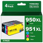 950 XL 951 XL Ink Cartridges Compatible Replacement for HP 950 951 950XL 951XL Combo Pack for Officejet Pro 8600 8610 8620 8100 8615 8625 8630 8640 251dw 276dw (Black,Cyan,Magenta,Yellow,4 Pack)