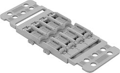 WAGO Mounting carrier with strain relief; 4-way; for inline splicing connector with lever; for screw mounting; gray, 221-2504 (5 pcs)