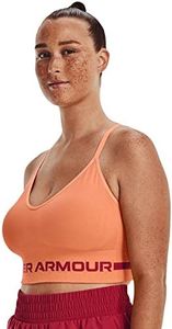 Under Armour Womens Seamless Low Impact Longline Sports Bra Orange L