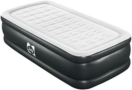 Sealy 94055E-BW Tritech Internal I-Beam 20 Inch High Single Person Inflatable Mattress Twin Airbed w/ Built-In Air Pump, Storage Bag, and Repair Patch