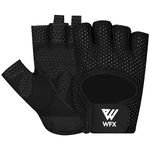 WFX Cycling Gloves Bike Gloves Mountain Road Bike Gloves Anti-slip Shock-absorbing Pad Breathable Half Finger Bicycle Biking Gloves for Men & Women (Medium, Black)