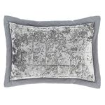 Catherine Lansfield Crushed Velvet Pillowsham Pair Silver