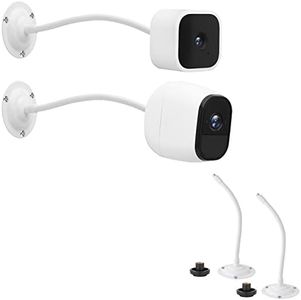 Mippko 2 Pack Camera Flexible Wall Mount Holder Compatible with Arlo/Blink/Reolink/Nest/Wyze/SimpliSafe Camera,Adjustment 8 inch Long Gooseneck Arm with Metal Base,1/4"-20 Threaded Screw,White