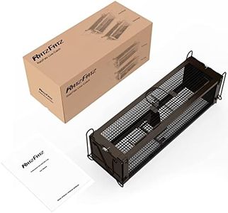 Humane Mouse Trap, RatzFatz Rat Trap Large 32cm x 13cm x 13cm, No Kill, Reusable Live Catch Mousetrap, Extra Thick Metall Anti Escape, Sensitivity Two-door, Rat Cage Trap for Indoor and Outdoor