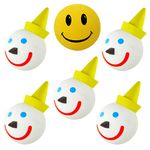 Jack Original Car Antenna Ball/Auto Mirror Dangler/Dashboard Accessory (Pack of 5) + Original Tenna Tops Happy Face Antenna Ball