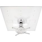 Amer Mounts AMRDCP100KIT Universal Adjustable 2 x 2 feet Drop Ceiling Projector Mount, Suspended Drop-in Ceiling Projection Mounting Kit, White