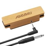 AMUMU SP30 Woody Magnetic Soundhole Pickup for Steel String Acoustic Guitars Single Coil Rare Earth Neodymium Magnet