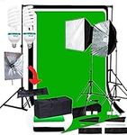 CanadianStudio Pro Quick Setup Continuous Light Photo 1000 WATT Output Rapid Softbox Fluorecent Video Lighting backdrops Kit