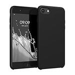 kwmobile Case Compatible with Apple iPhone SE (2022) / iPhone SE (2020) / iPhone 8 / iPhone 7 Case - TPU Silicone Phone Cover with Soft Finish - Black